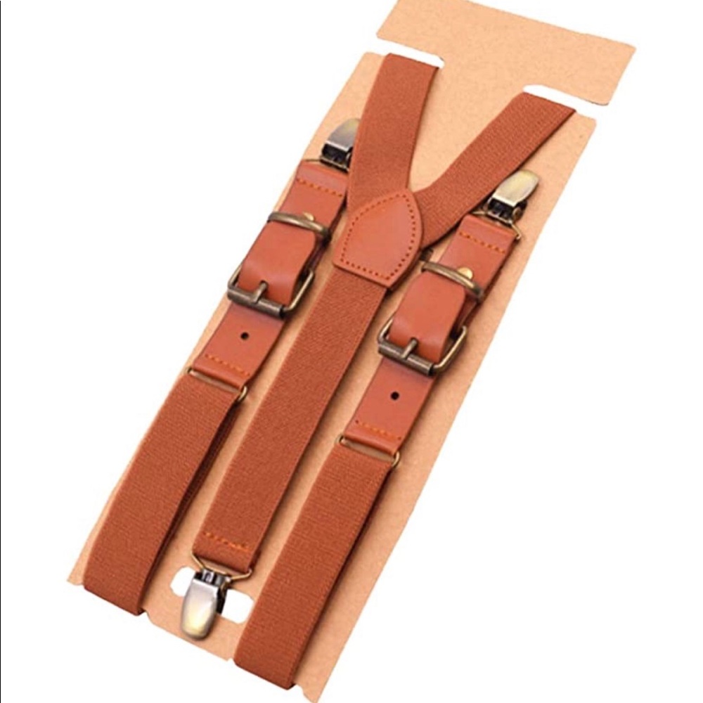 Men’s Leather Suspenders—Groomsman Set of 8 - Picture 5 of 5